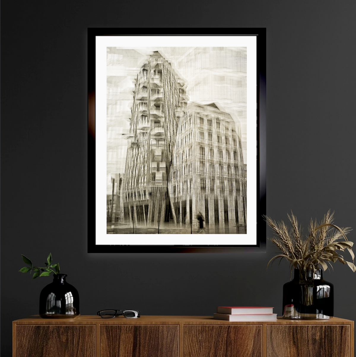 Vertical Silence Oslo Nydalen architecture — ICM photography architecture wall art print by Douglas Carr at Oslo Art Prints
