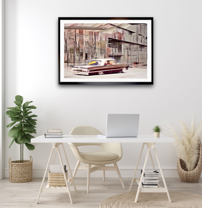 American classic vintage car scraping chrome fine art wall art photography by Douglas Carr 