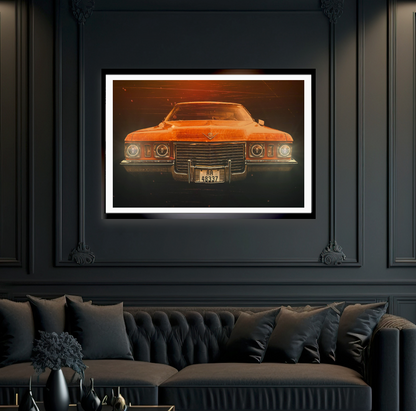 Skull Eyes 1972 Cadillac DeVille American classic car fine art photography wall art print art by Douglas Carr 
