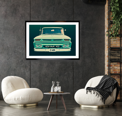 Vintage GMC pickup truck  American classic car fine art photography wall art print Art by Douglas Carr