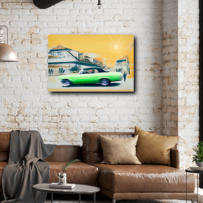 Vintage Lime a 1965 Chevrolet Impala convertible classic car fine art photography wall art print by Douglas Carr – Oslo Art Prints