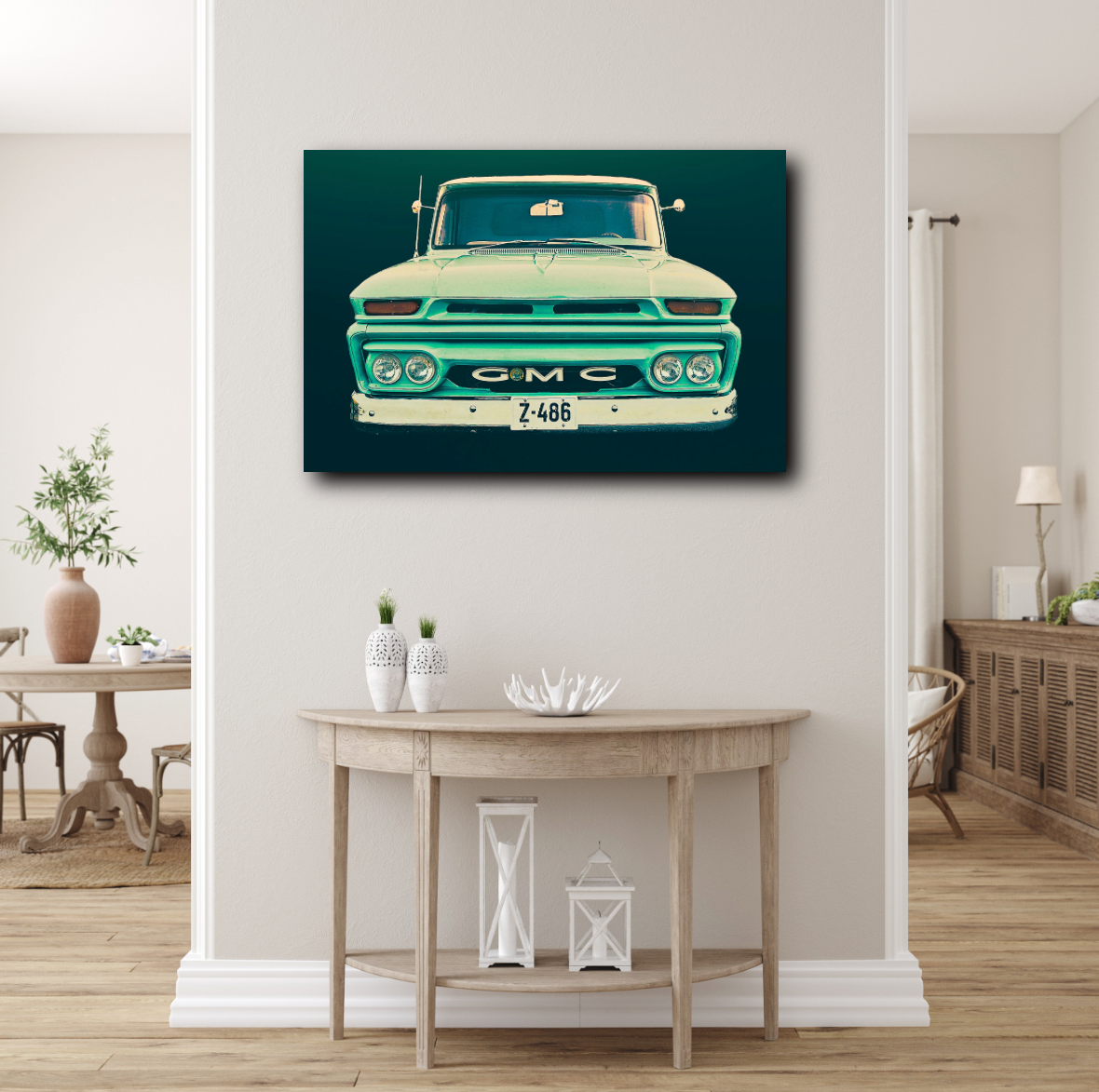 Vintage GMC pickup truck  American classic car fine art photography wall art print Art by Douglas Carr