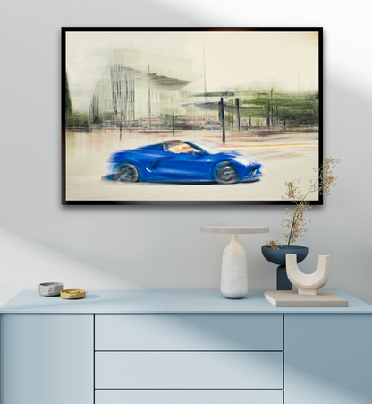 Automotive wall art print of American Corvette classic sports car American classic car fine art photography by Douglas Carr 