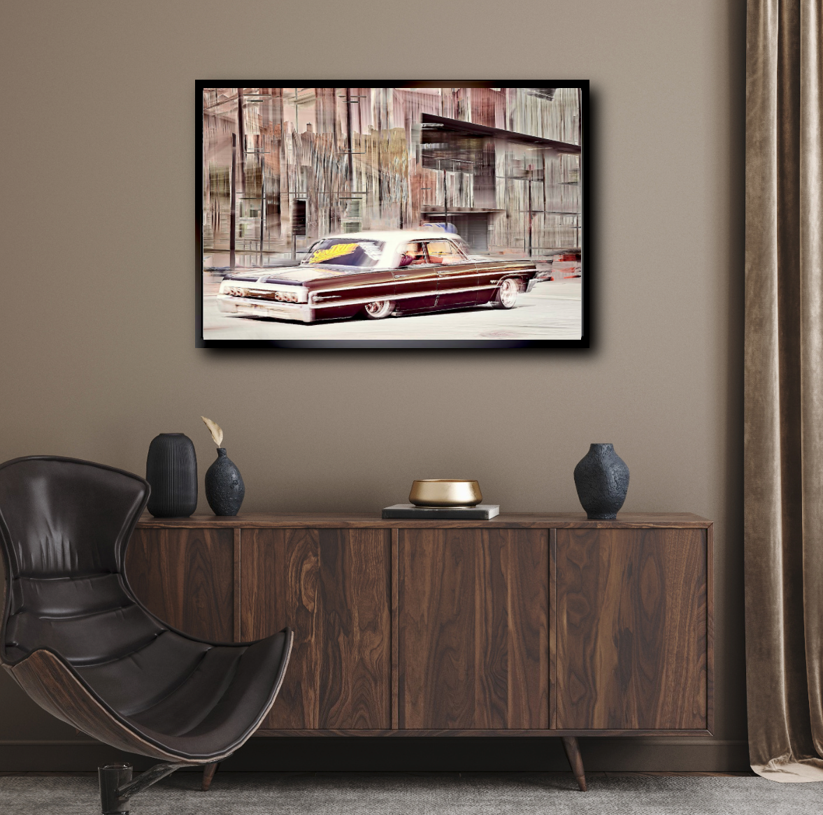 American classic vintage car scraping chrome fine art wall art photography by Douglas Carr 
