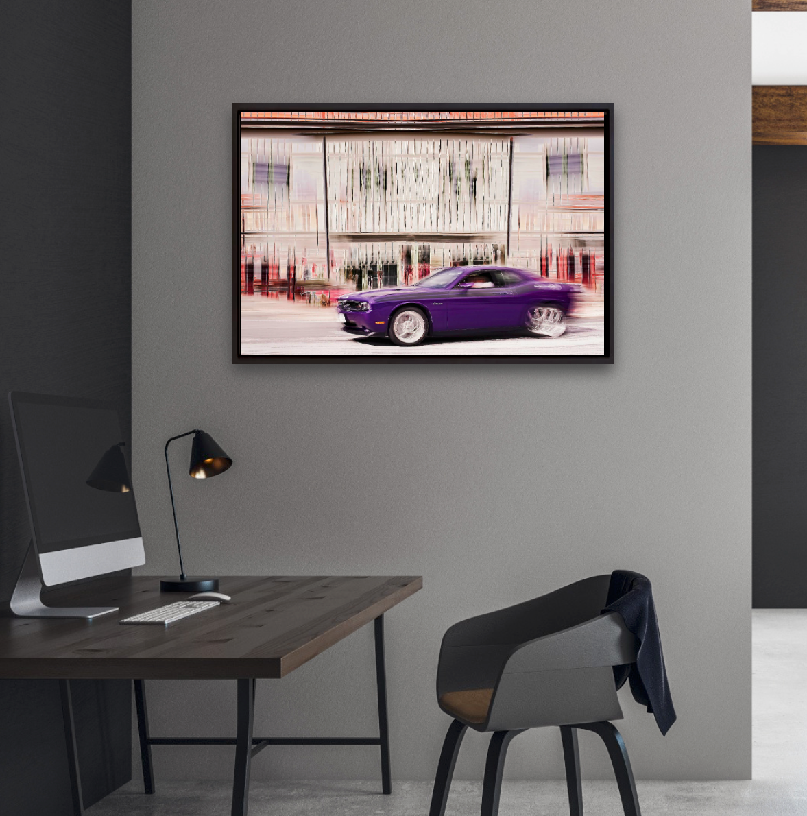 A purple Dodge Charger a American classic muscle sports car fine art automotive photography wall art print by Douglas Carr 