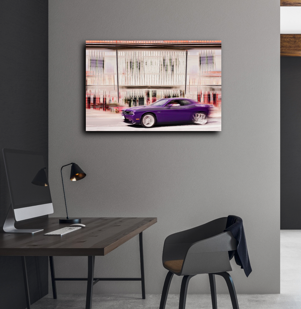 A purple Dodge Charger a American classic muscle sports car fine art automotive photography wall art print by Douglas Carr 