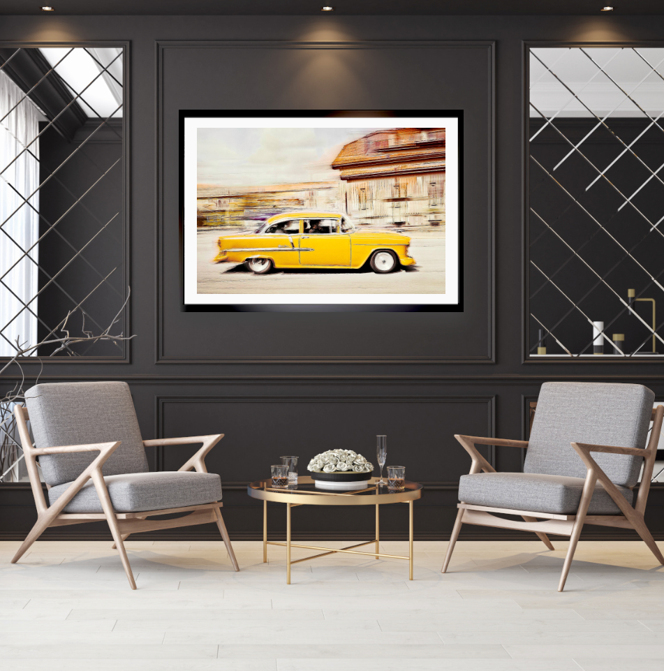 Automotive Limited Edition wall art print of American classic Bel Air vintage car art by Douglas Carr Photography