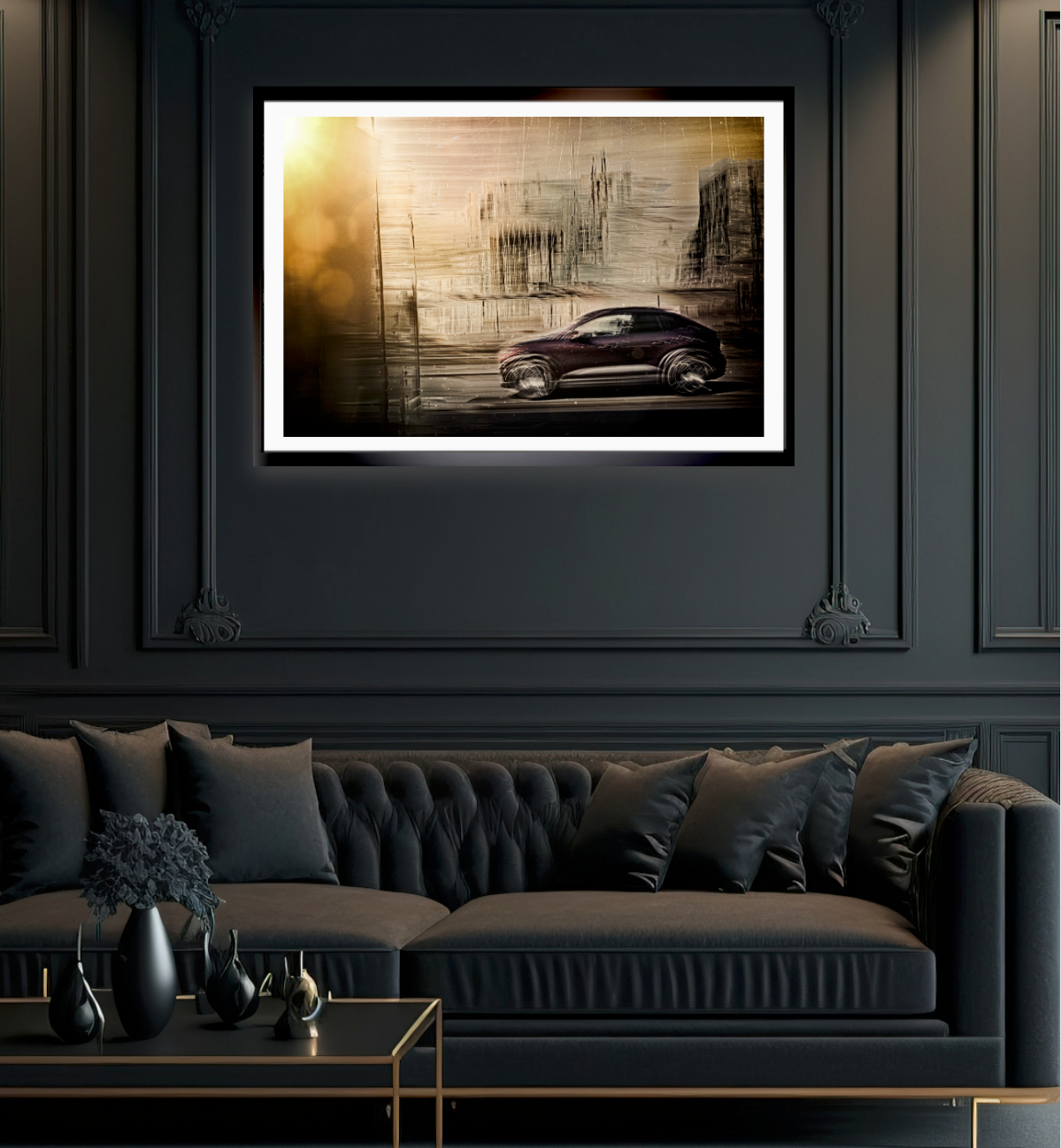 Porsche electric Macen a German car fine art photography wall art print art by Douglas Carr Photography