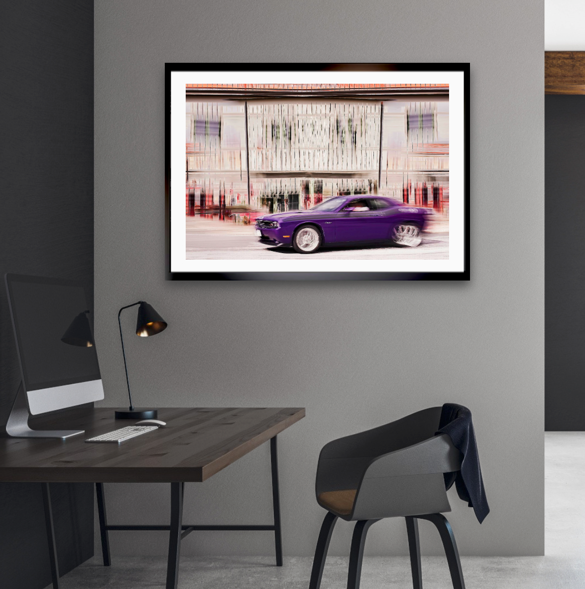 A purple Dodge Charger a American classic muscle sports car fine art automotive photography wall art print by Douglas Carr 