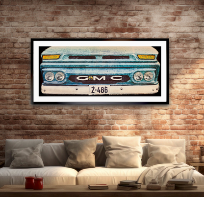 Vintage 1960 GMC pickup grille American classic car fine art photography wall art print by Douglas Carr – Oslo Art Prints