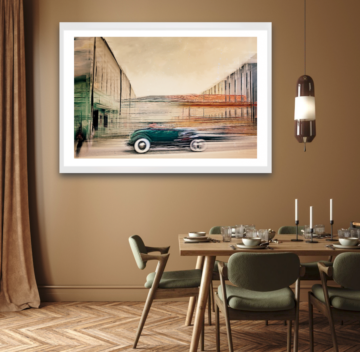 A Green American classic sports car Hot Rod vintage car fine art photography wall art print by Douglas Carr
