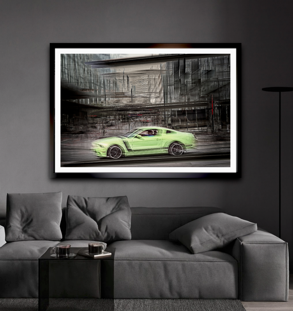 Automotive fine art car art print of American classic Ford Mustang by Douglas Carr