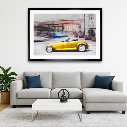 A Golden American classic car Plymouth Prowler fine art photography by Douglas Carr  to brighten up any space
