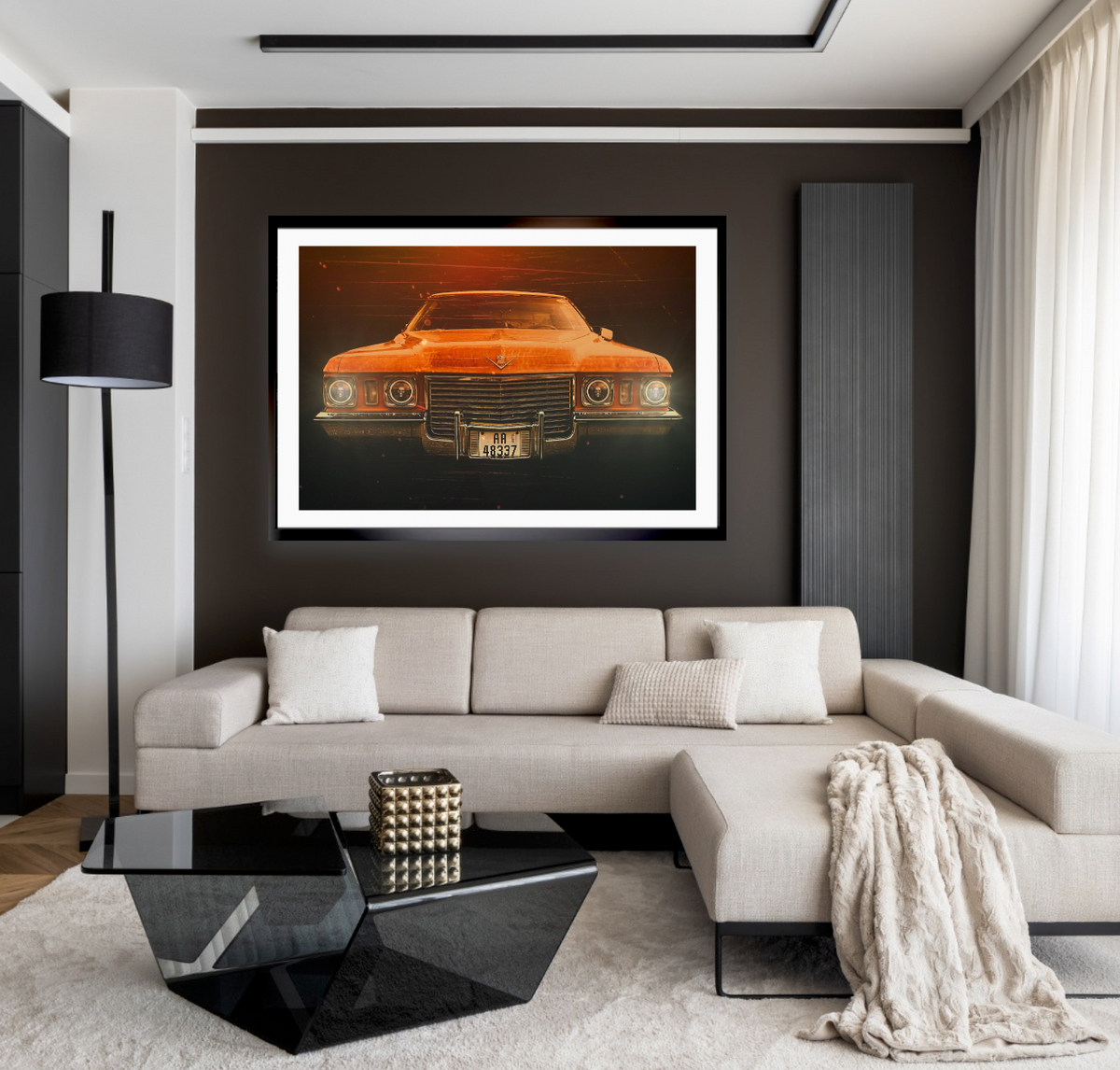 Skull Eyes 1972 Cadillac DeVille American classic car fine art photography wall art print art by Douglas Carr 