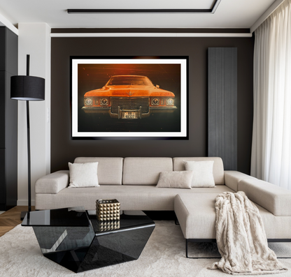 Skull Eyes 1972 Cadillac DeVille American classic car fine art photography wall art print art by Douglas Carr 