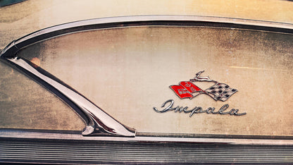 1958 Chevrolet Impala American classic car  details fine art photography wall art print by Douglas Carr – Oslo Art Prints
