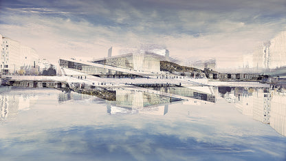 Magical Oslo Opera House architecture — ICM photography architecture wall art print by Douglas Carr at Oslo Art Prints