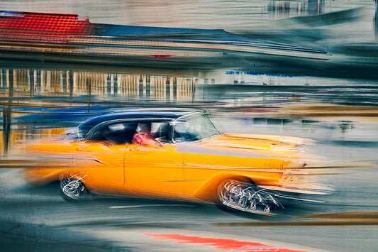 Vintage car automotive Limited Edition wall art print of American classic Bet Air car by Douglas Carr Photography