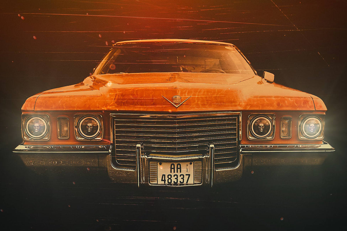 Skull Eyes 1972 Cadillac DeVille American classic car fine art photography wall art print by Douglas Carr – Oslo Art Prints