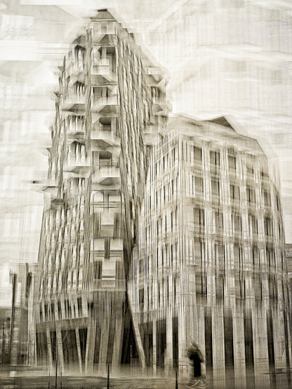 Vertical Silence Oslo Nydalen architecture — ICM photography architecture wall art print by Douglas Carr at Oslo Art Prints