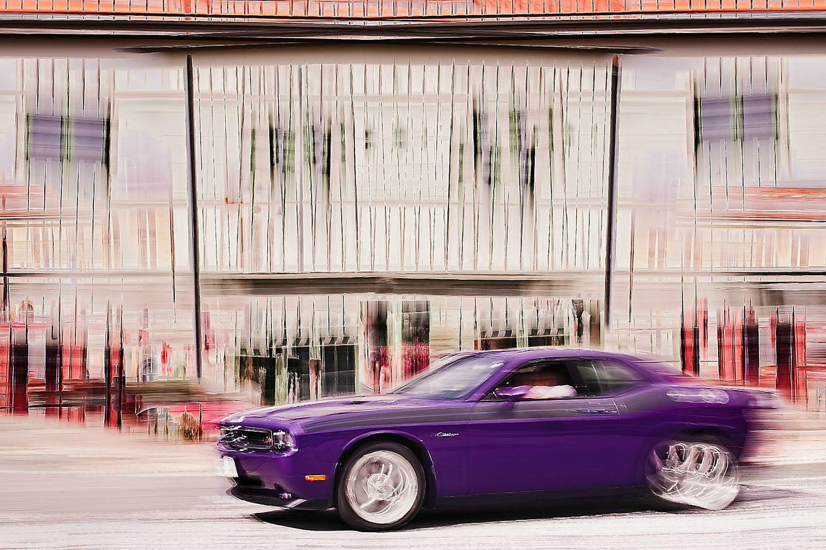 A purple Dodge Charger a American classic muscle sports car fine art automotive photography wall art print by Douglas Carr 