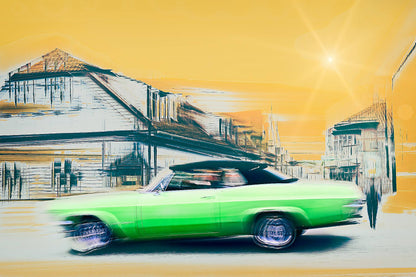 Vintage Lime a 1965 Chevrolet Impala convertible classic car fine art photography wall art print by Douglas Carr – Oslo Art Prints